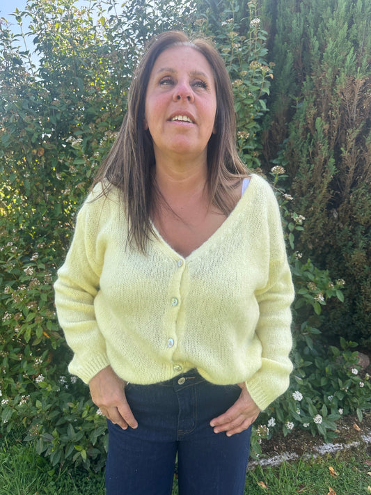 Gilet doudou jaune pale  ♡