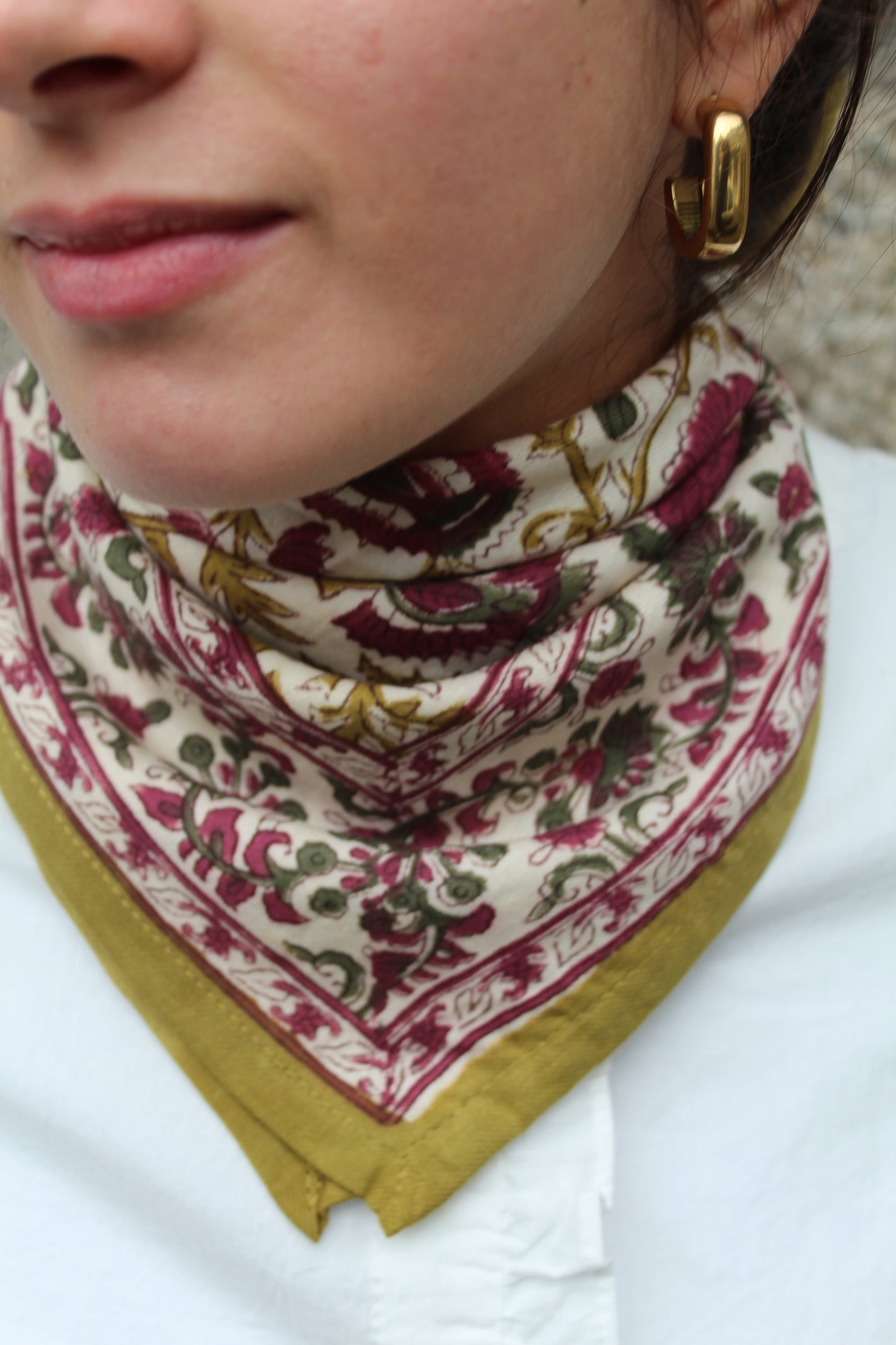 Foulard indien (petit format) mina Amethyste ♡