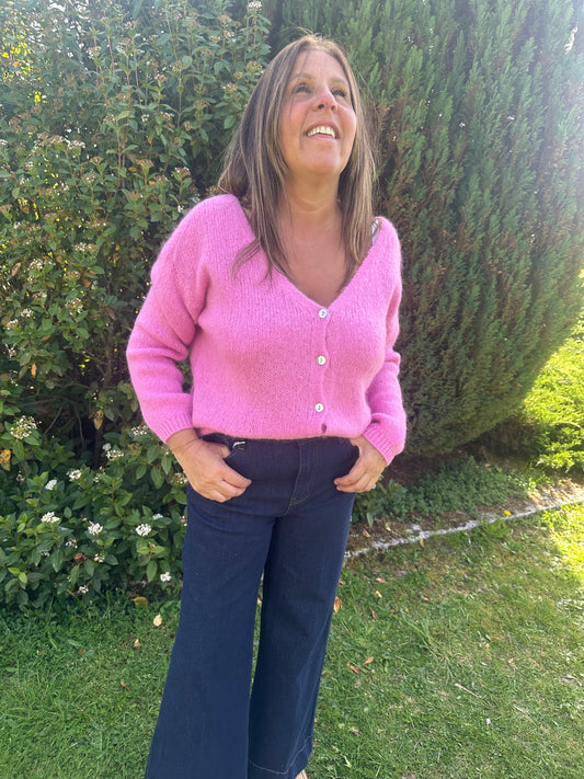 Gilet doudou rose parme ♡