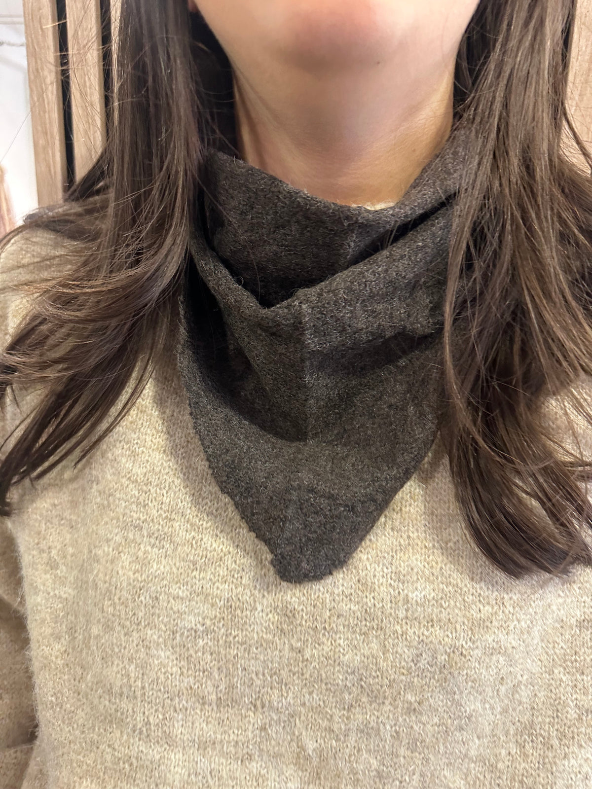 Foulard écharpe petit model chocolat