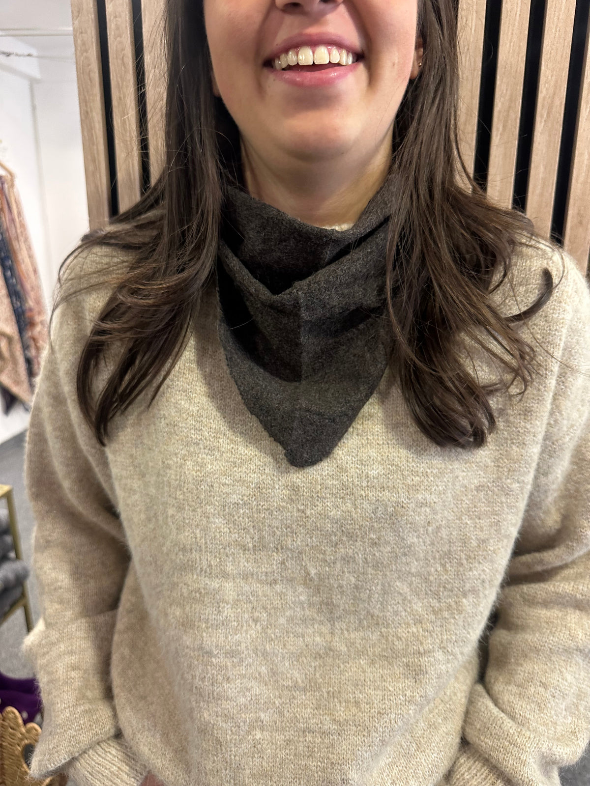 Foulard écharpe petit model chocolat