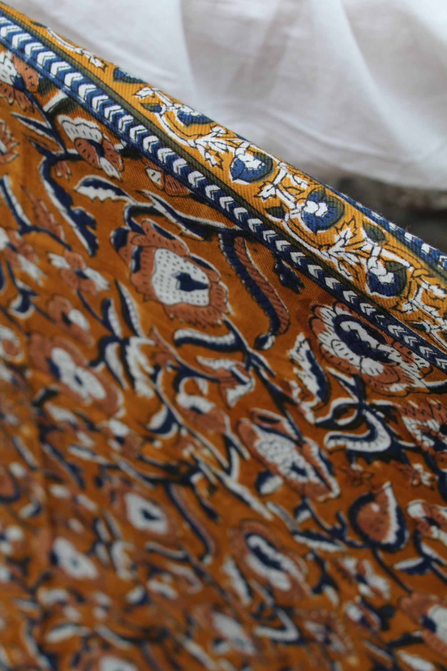 Foulard indien (grand format) Jaya safran ♡