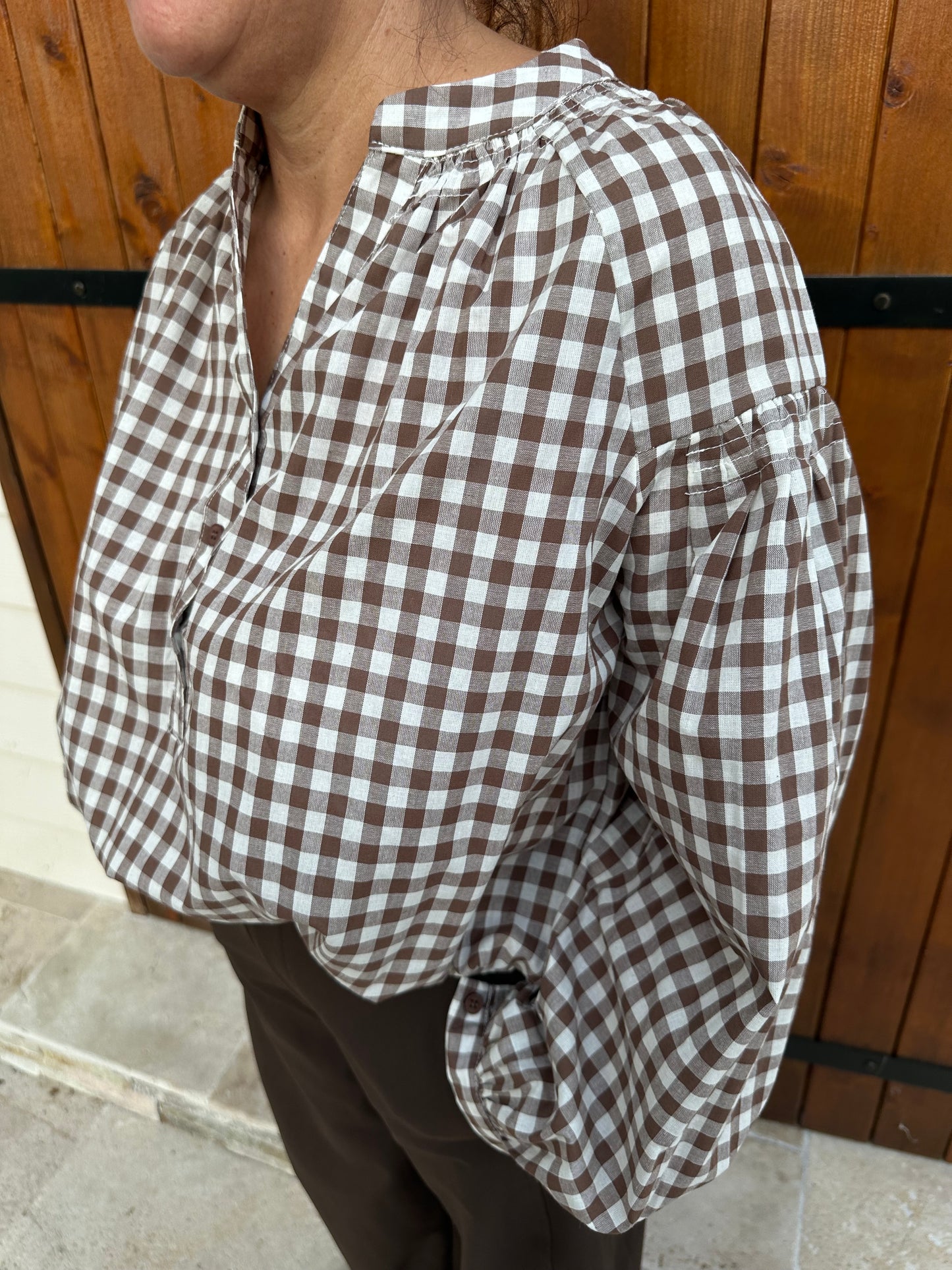 Blouse à carreaux Choco ♡