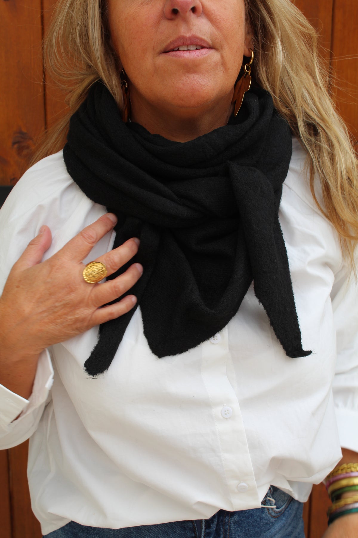 Foulard écharpe grand model noir