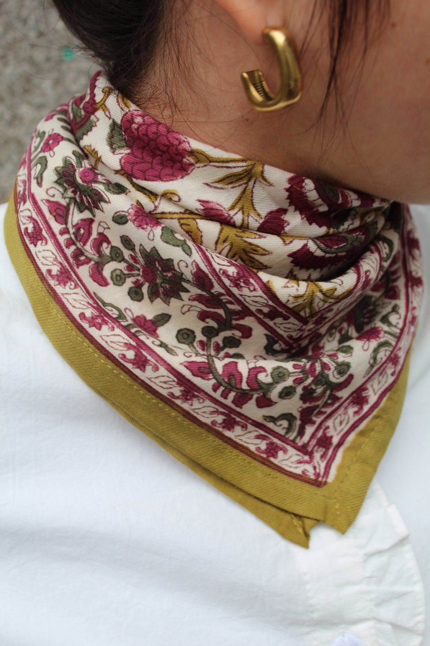 Foulard indien (petit format) mina Amethyste ♡