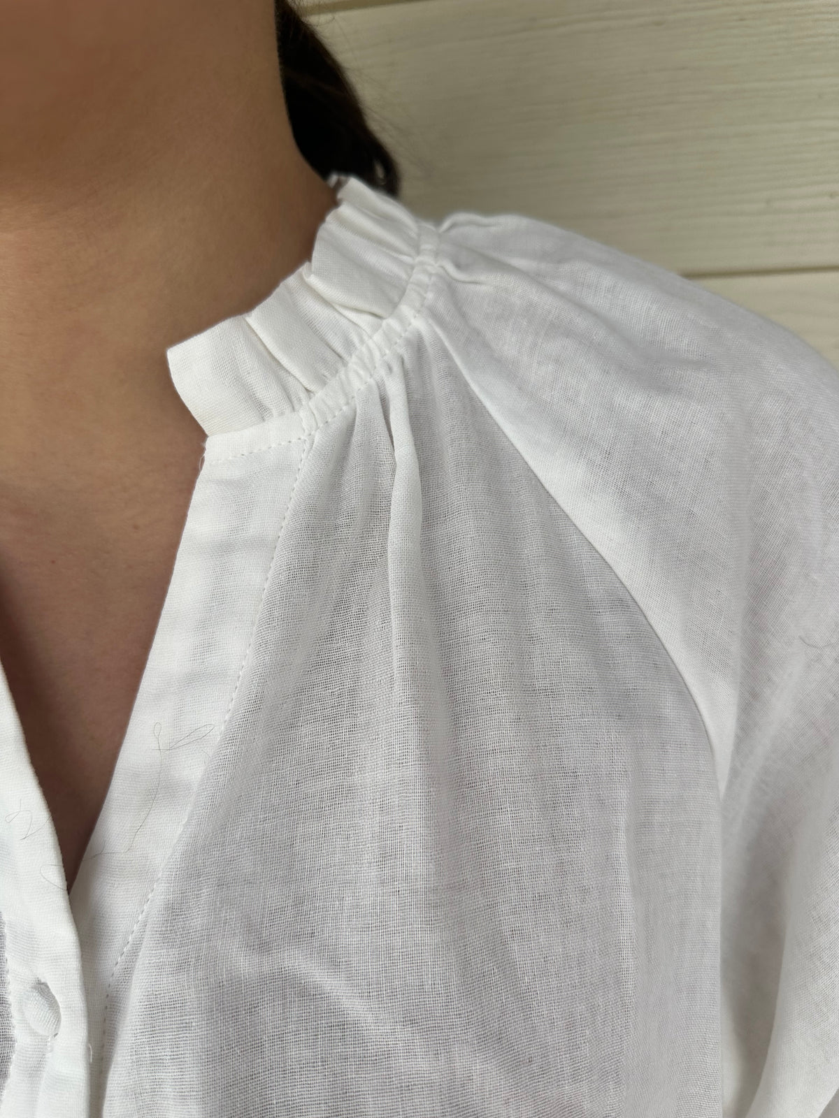 Blouse blanche bouffante