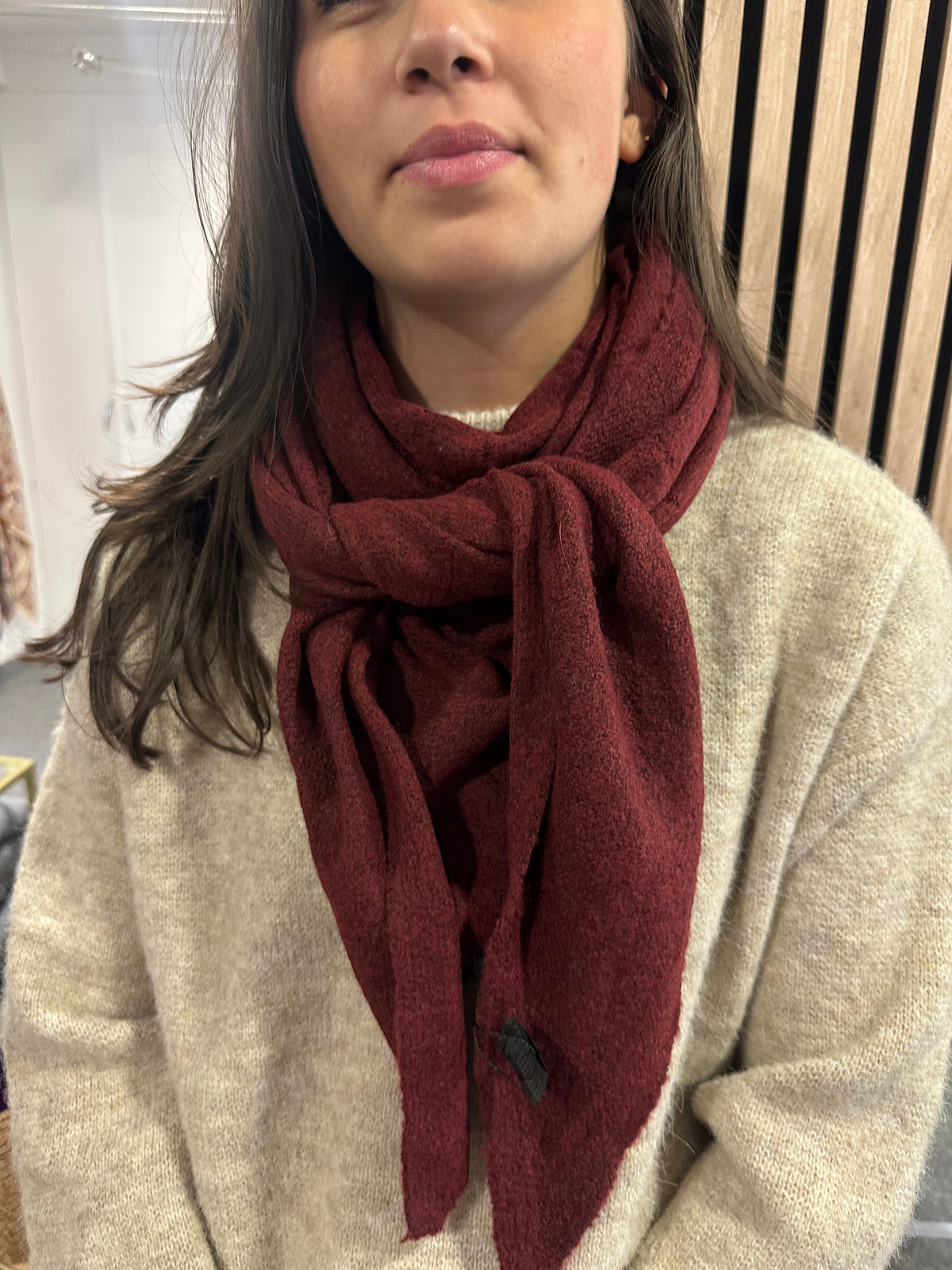 Foulard écharpe grand model bordeaux