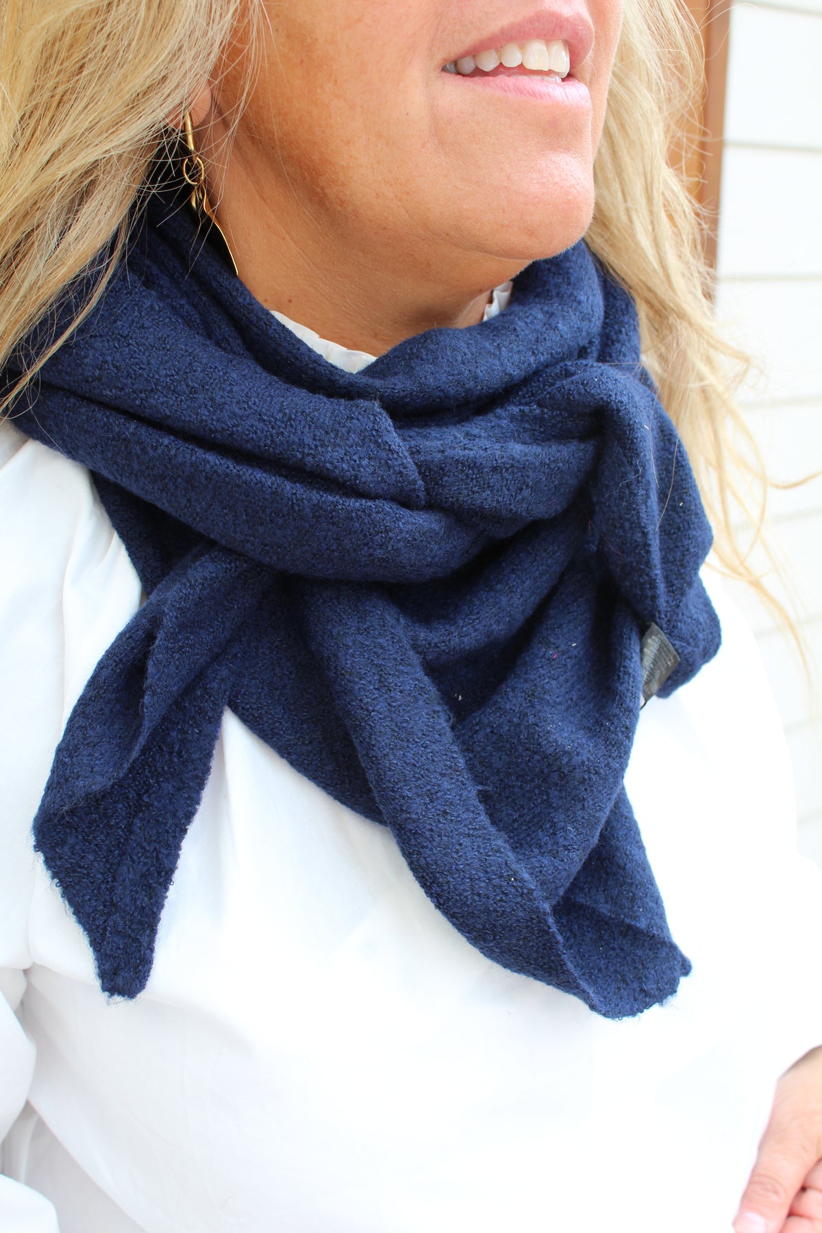 Foulard écharpe grand model bleu marine