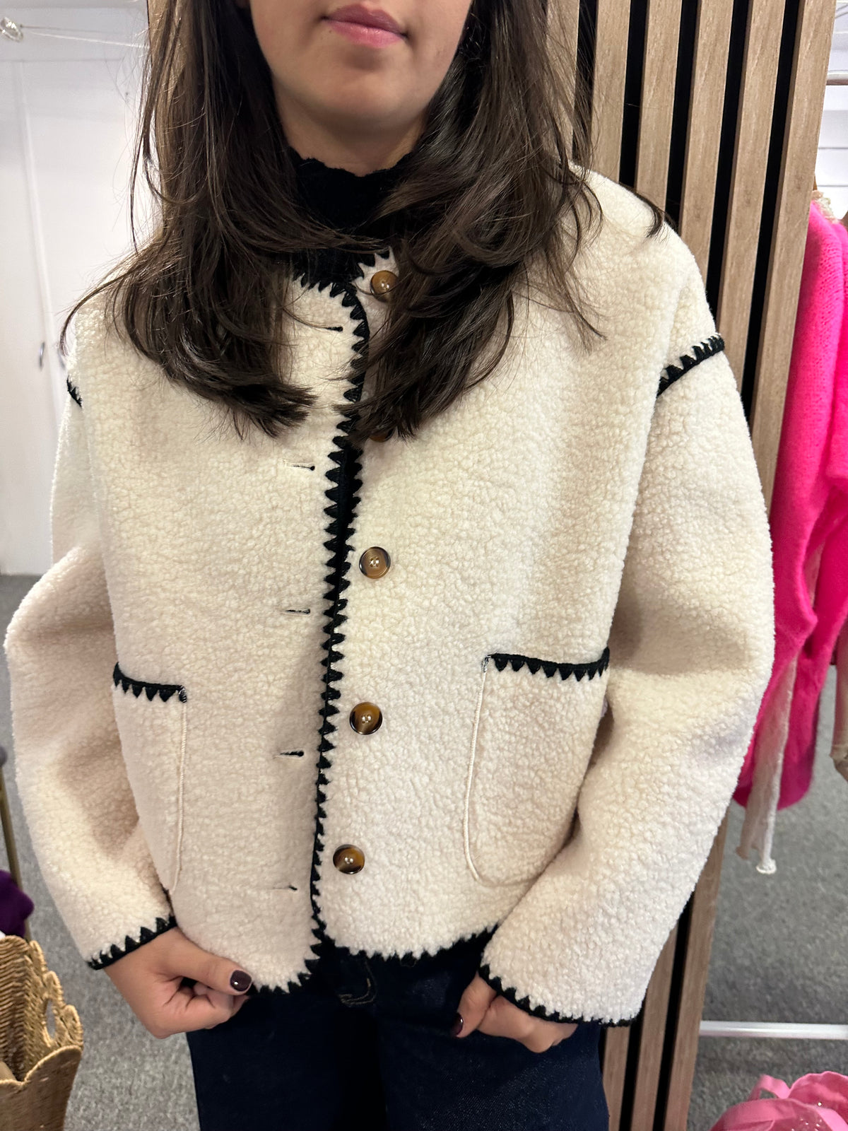 Veste manteau moumoute