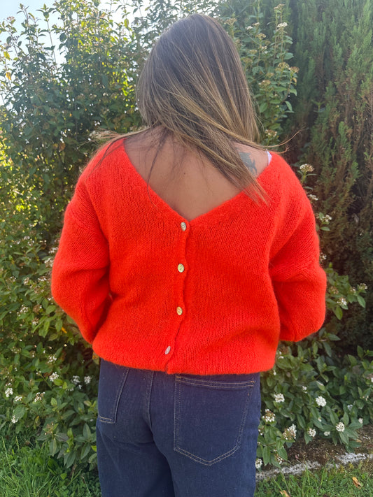 Gilet doudou orange ♡