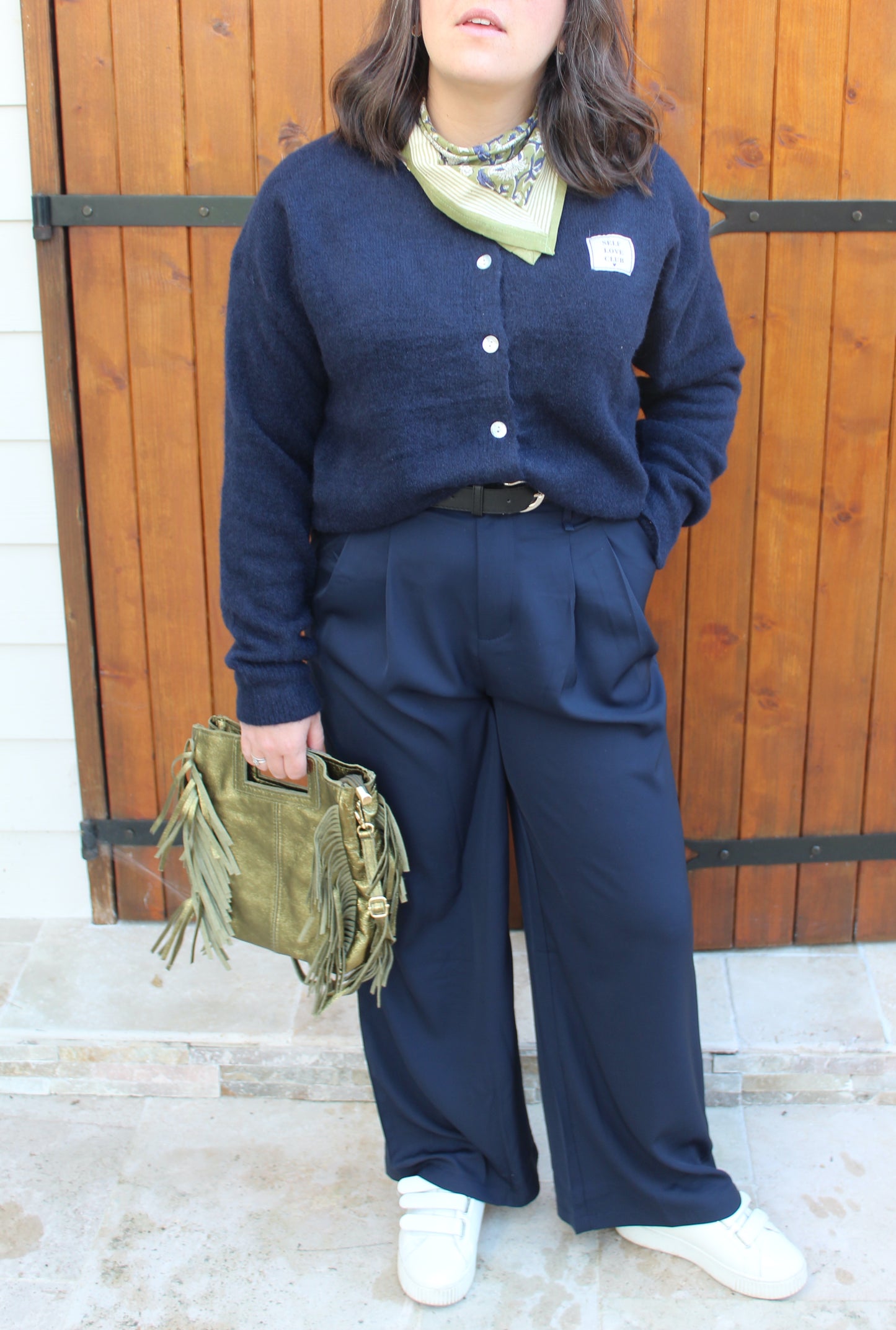 Pantalon à pinces marine ♡