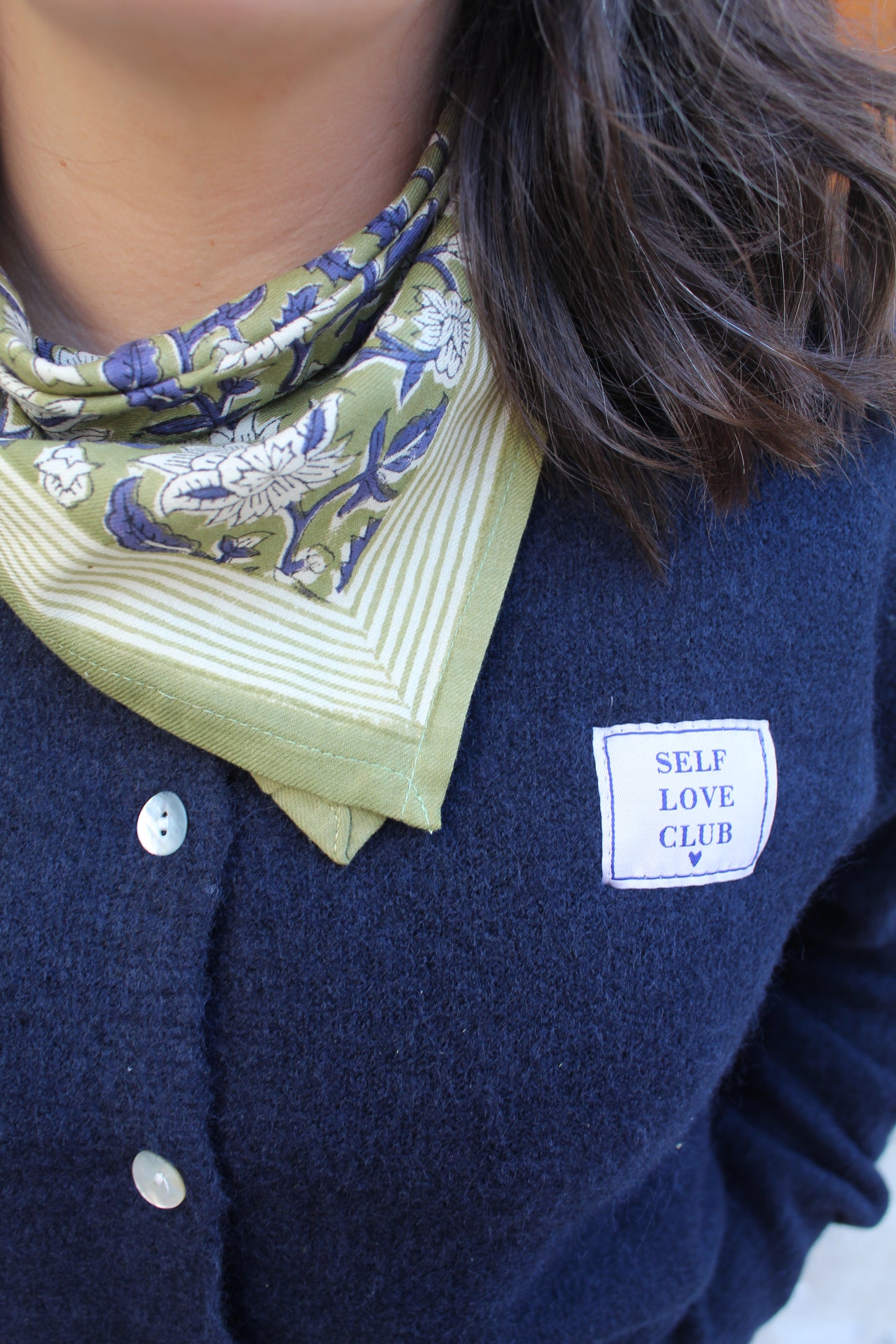 Foulard indien (petit format) ♡ Harper Kaki