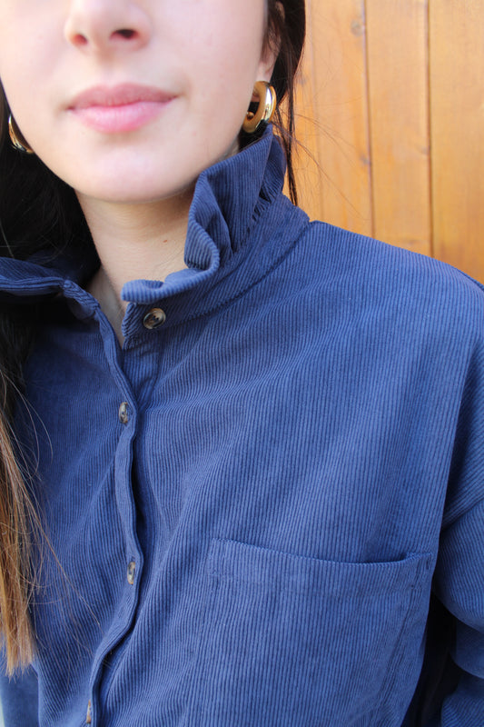Chemise marine velours ♡