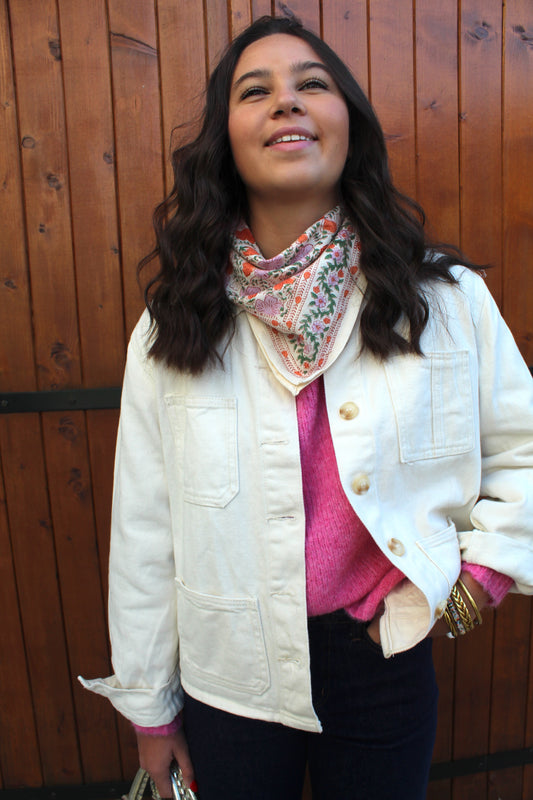 Veste en jean blanc ♡