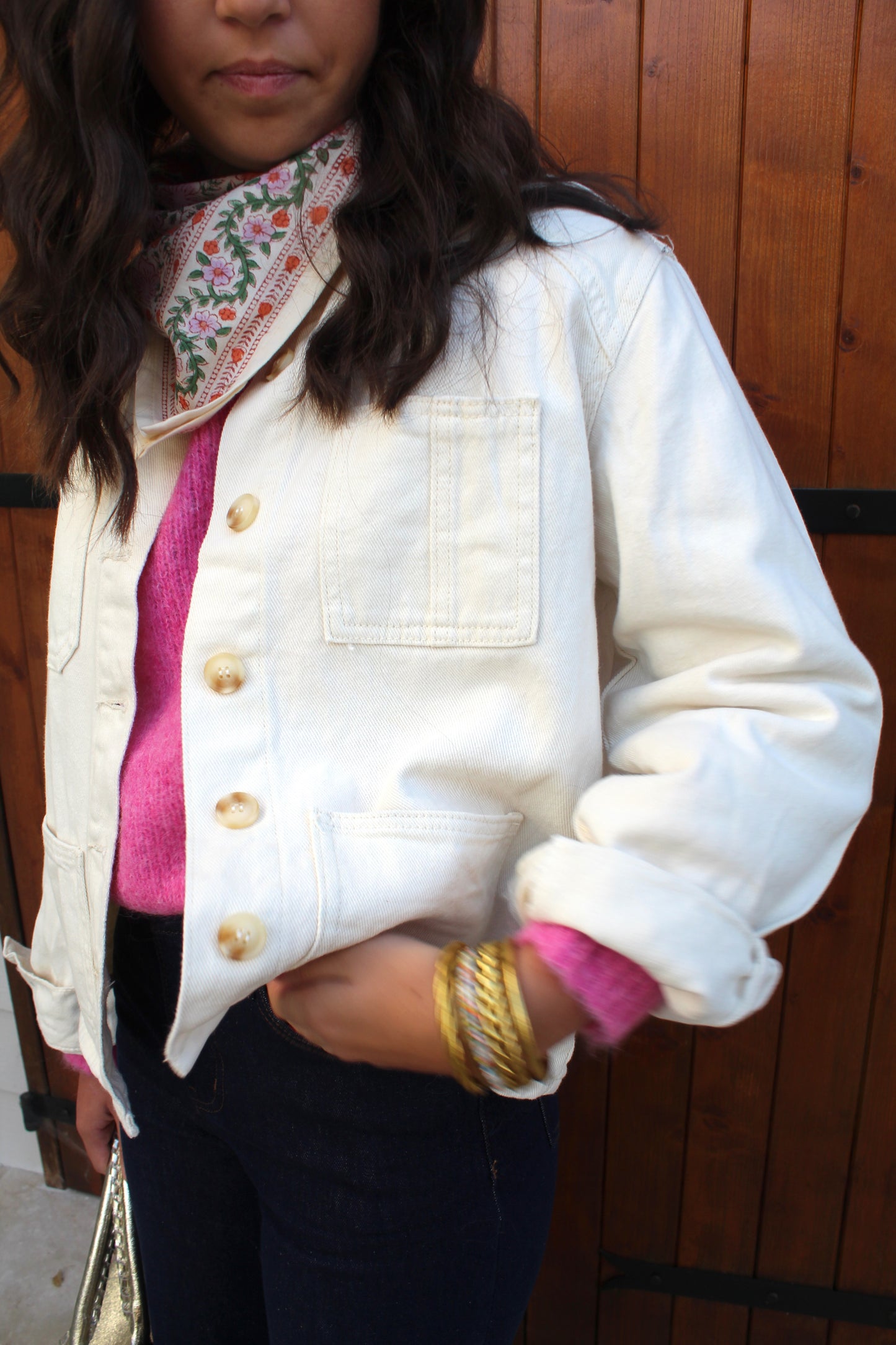 Veste en jean blanc ♡