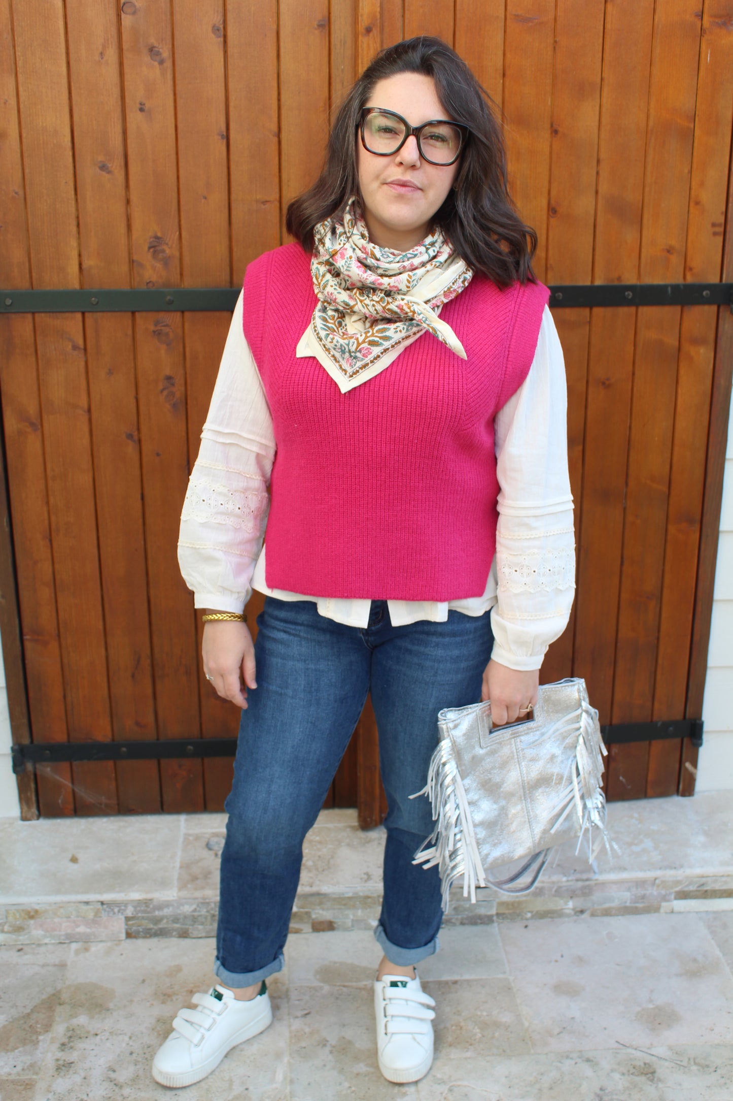 Sac à franges argenté ♡
