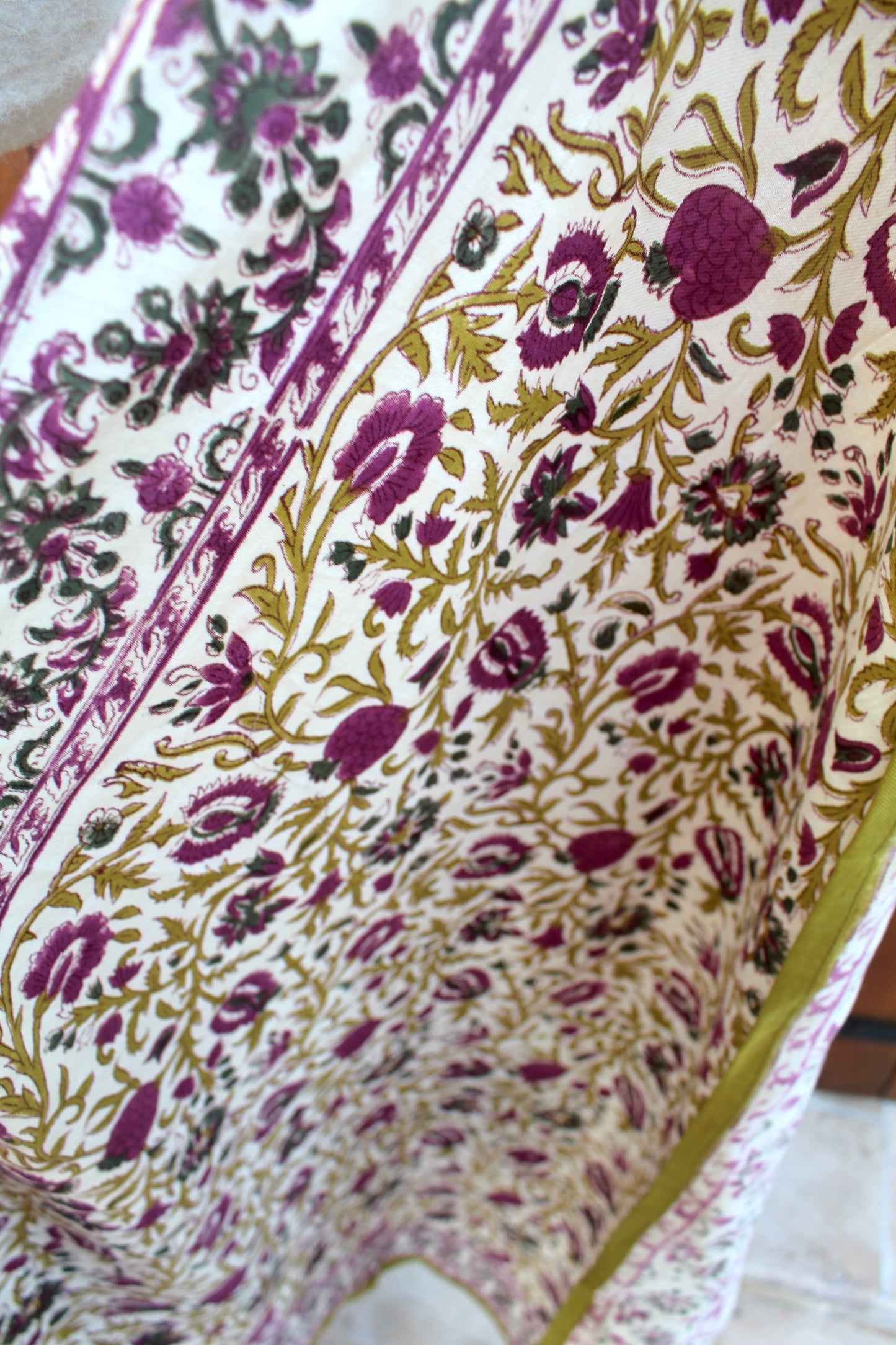 Foulard indien (grand format) ♡ Mina amethyste