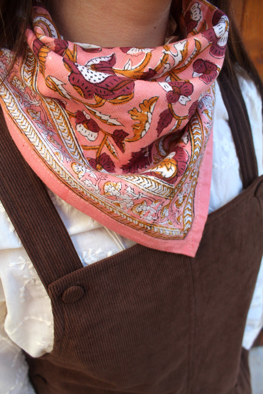 Foulard indien (petit format) ♡ Jaya Rose Blush