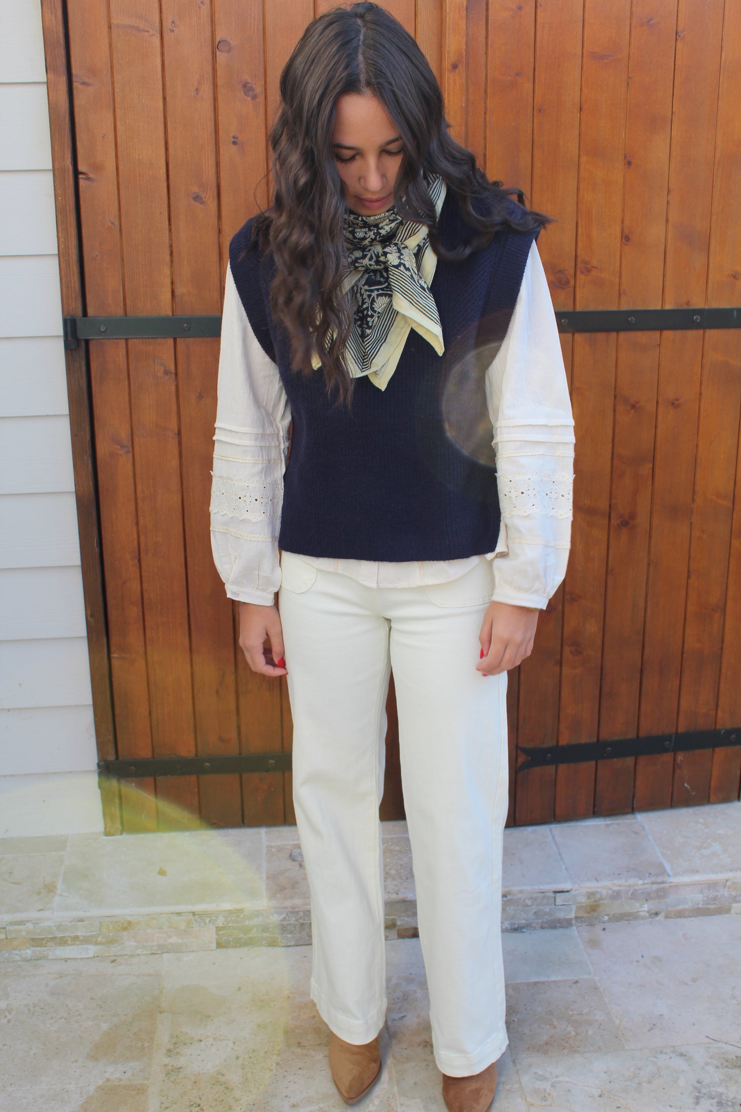Foulard indien (grand format) ♡  Anjali Encre