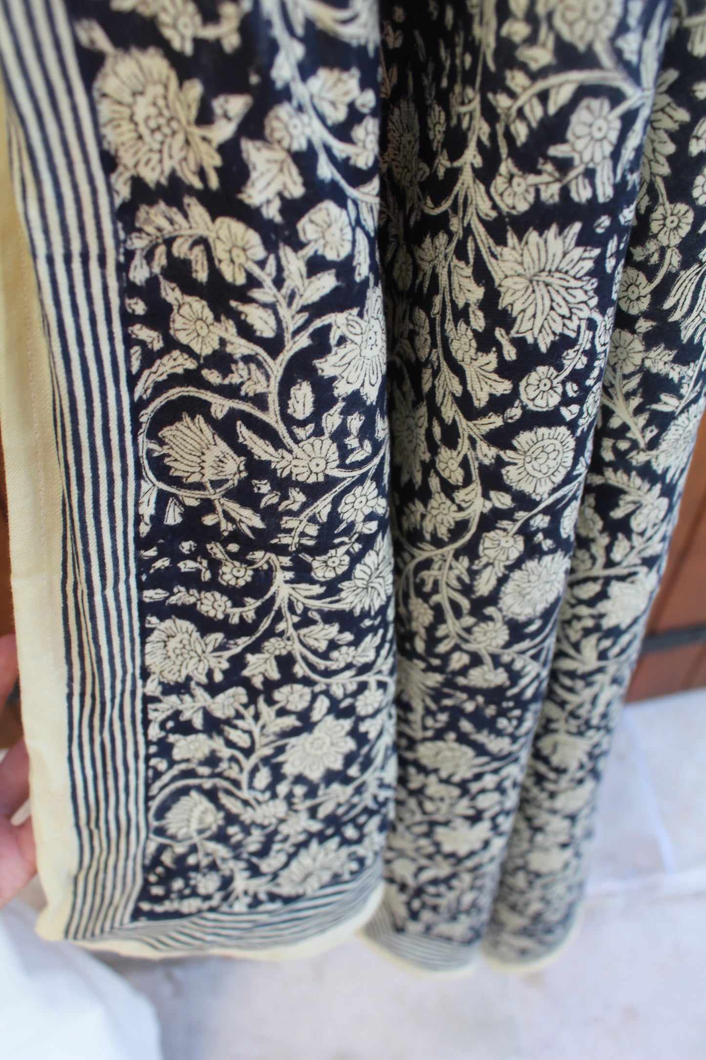 Foulard indien (grand format) ♡  Anjali Encre