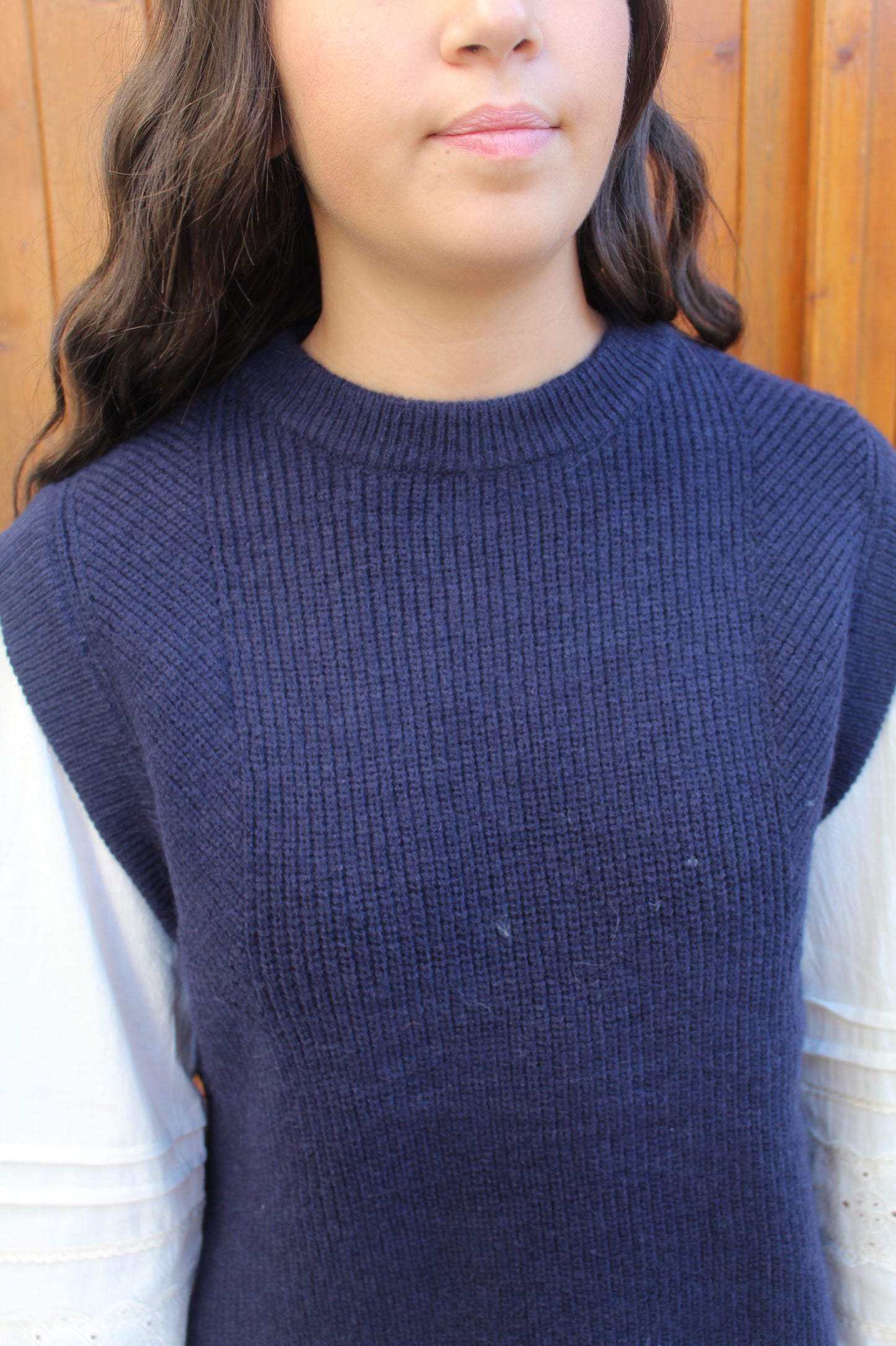 Pull sans manche Marine ♡