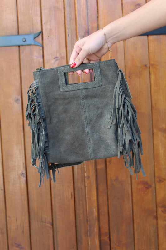 Sac à franges kaki ♡