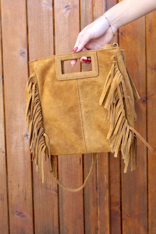 Sac à franges camel ♡