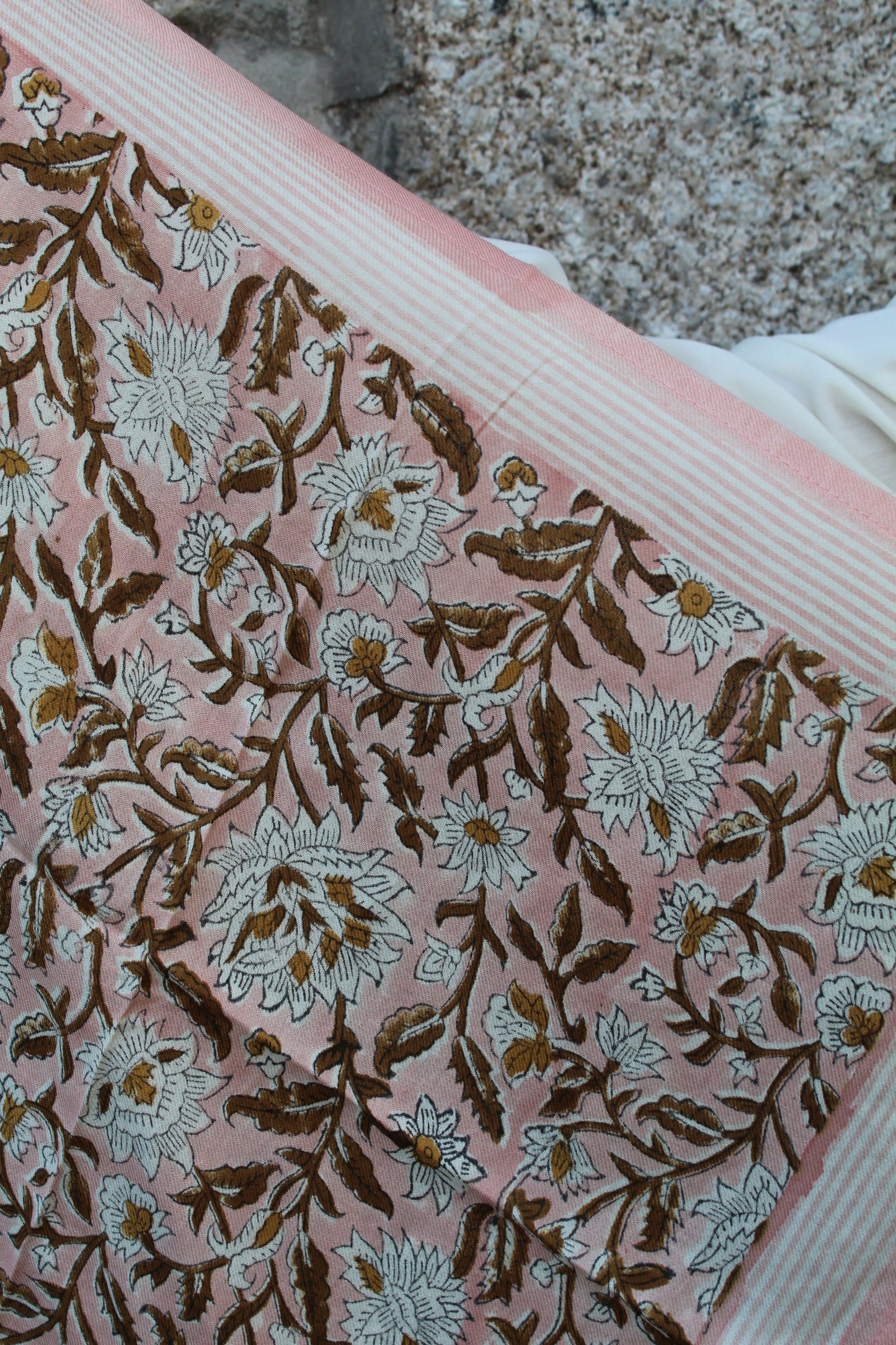 Foulard indien (petit format) ♡ Harper rose d'été