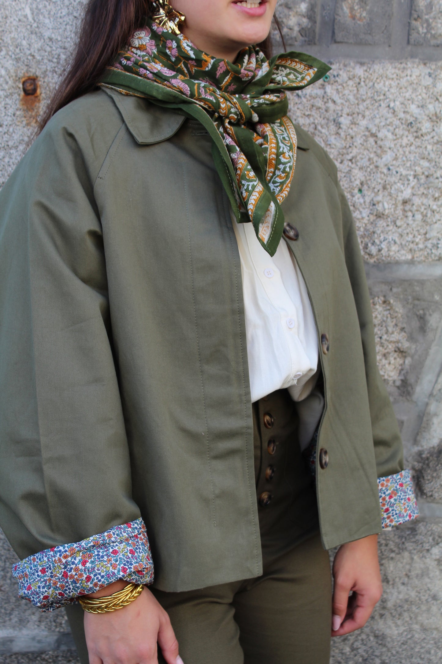 Trench court kaki ♡