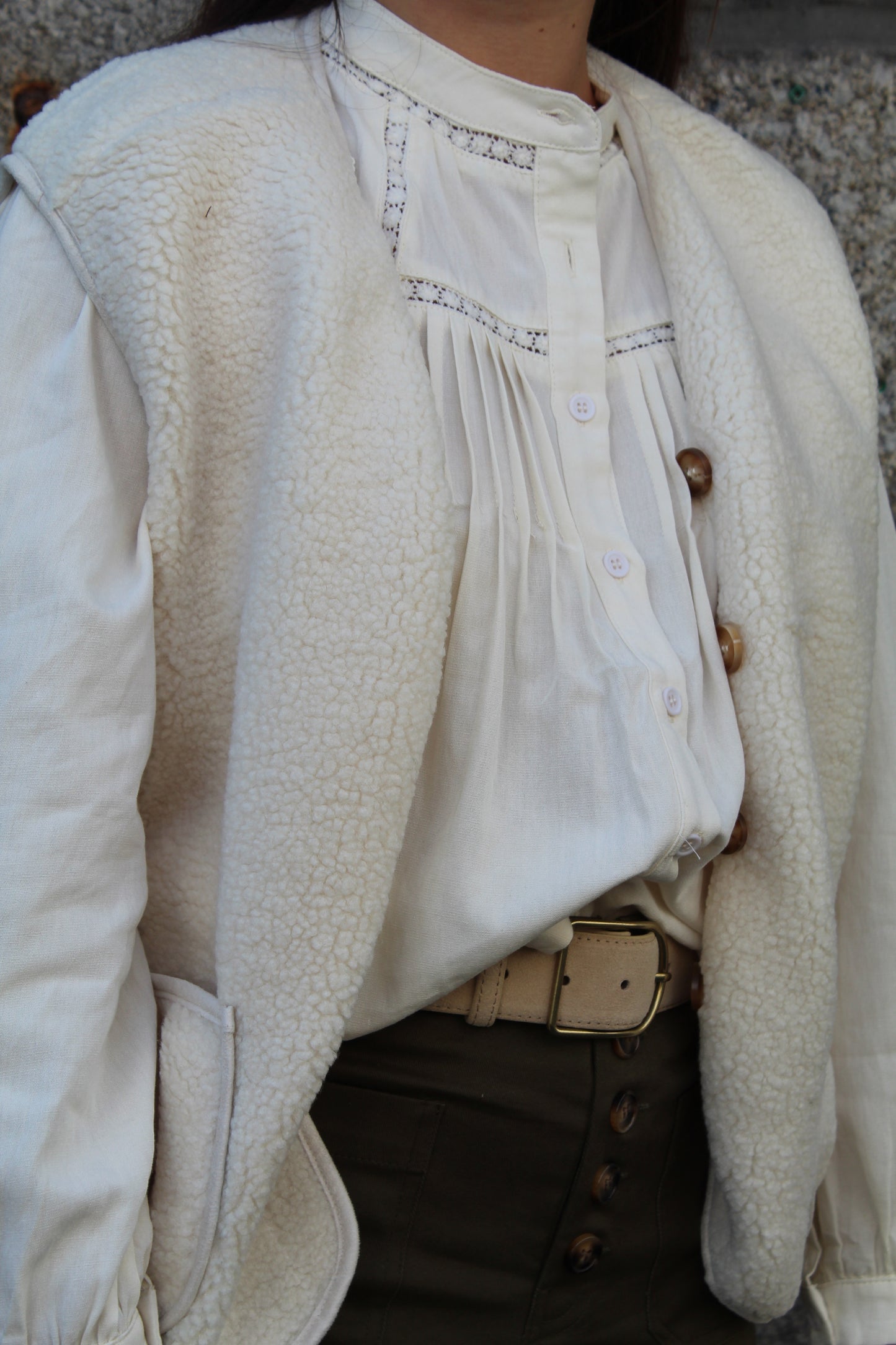 Veste moumoute beige ♡