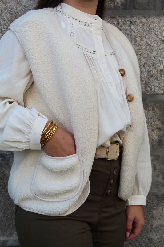 Veste moumoute beige ♡