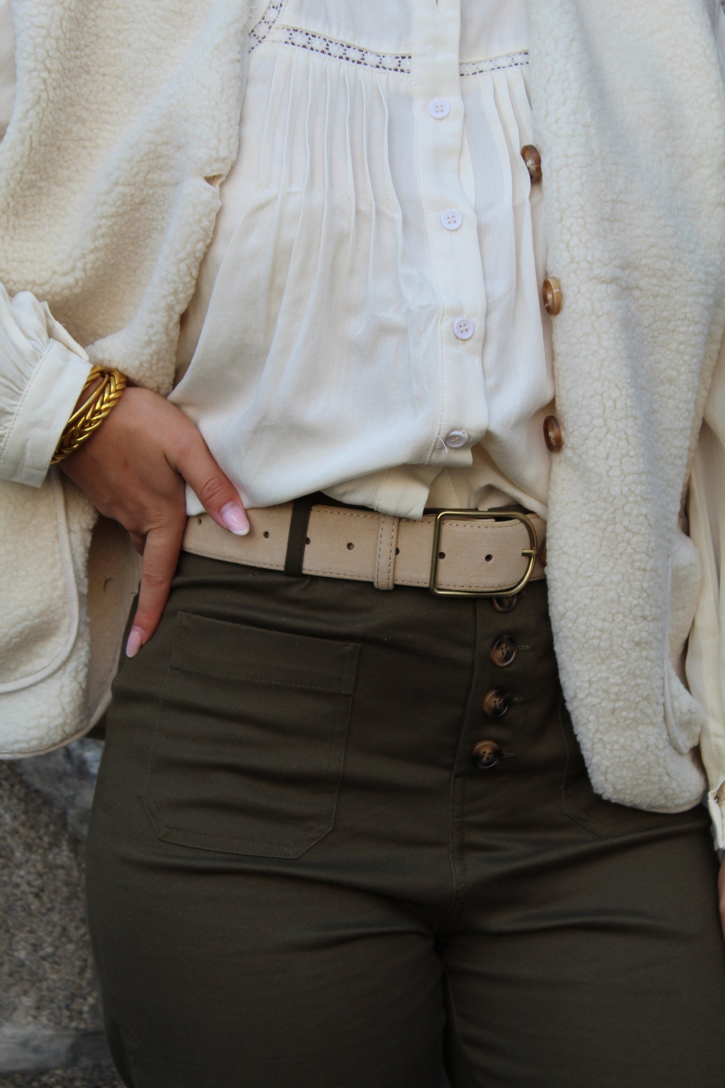 Veste moumoute beige ♡