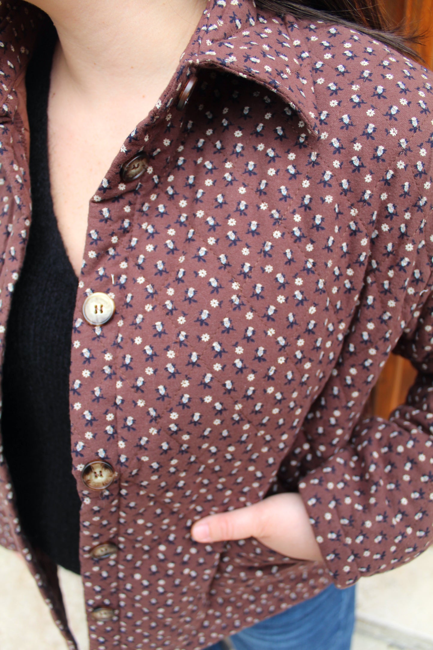 Veste matelassée fleurie ♡