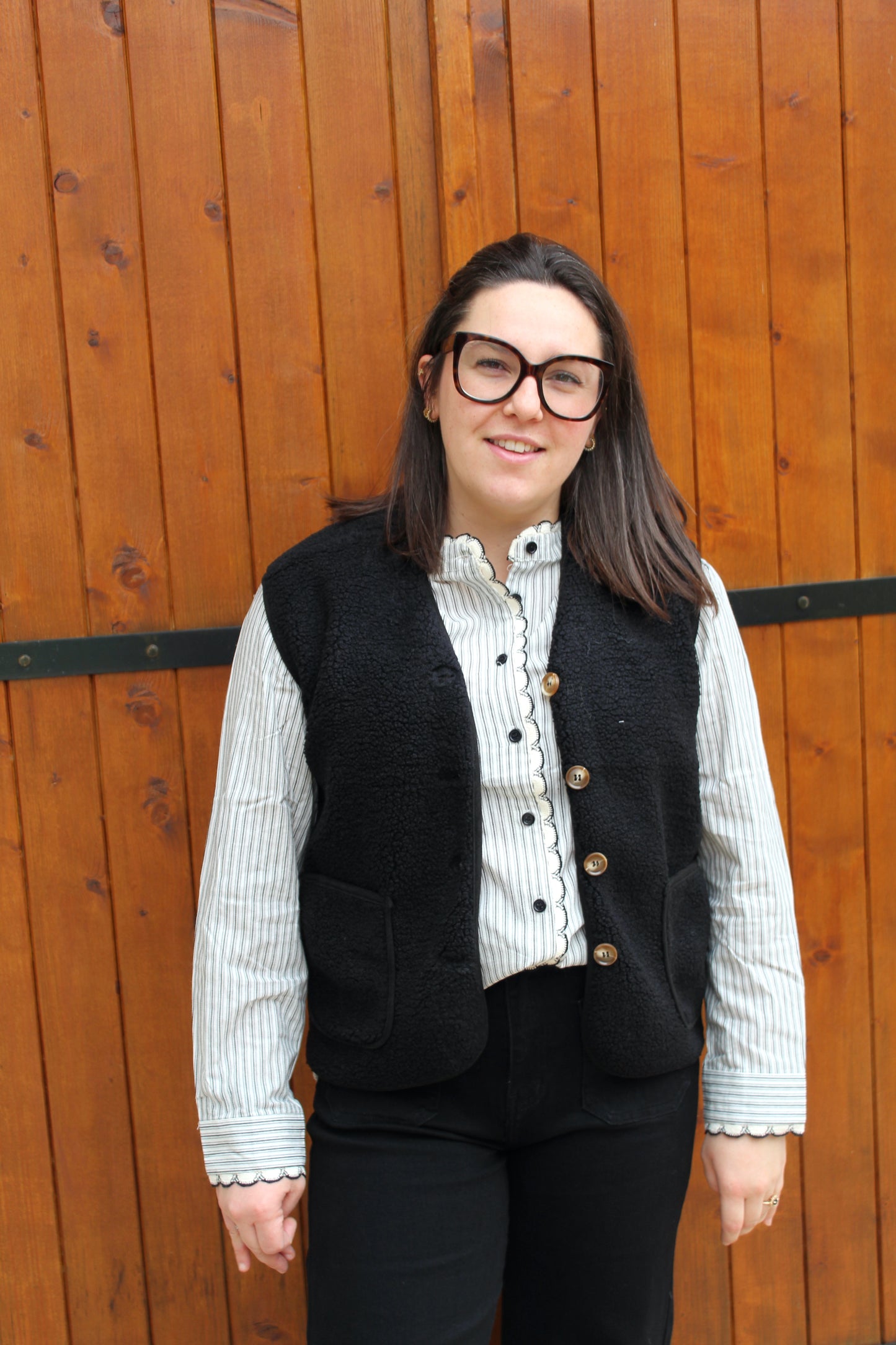 Blouse rayée noire ♡