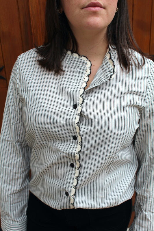 Blouse rayée noire ♡