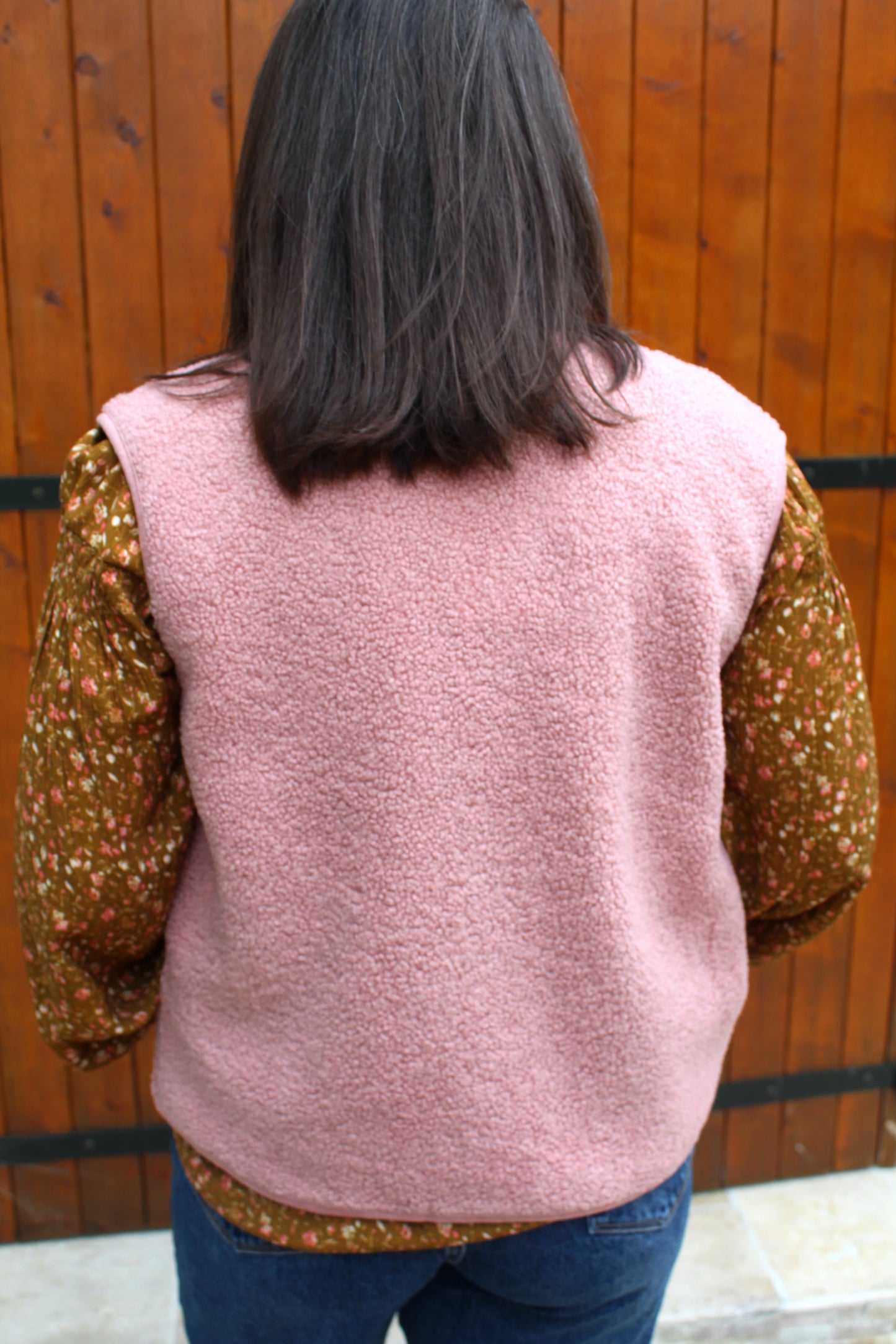 Veste sans manche vieux rose ♡