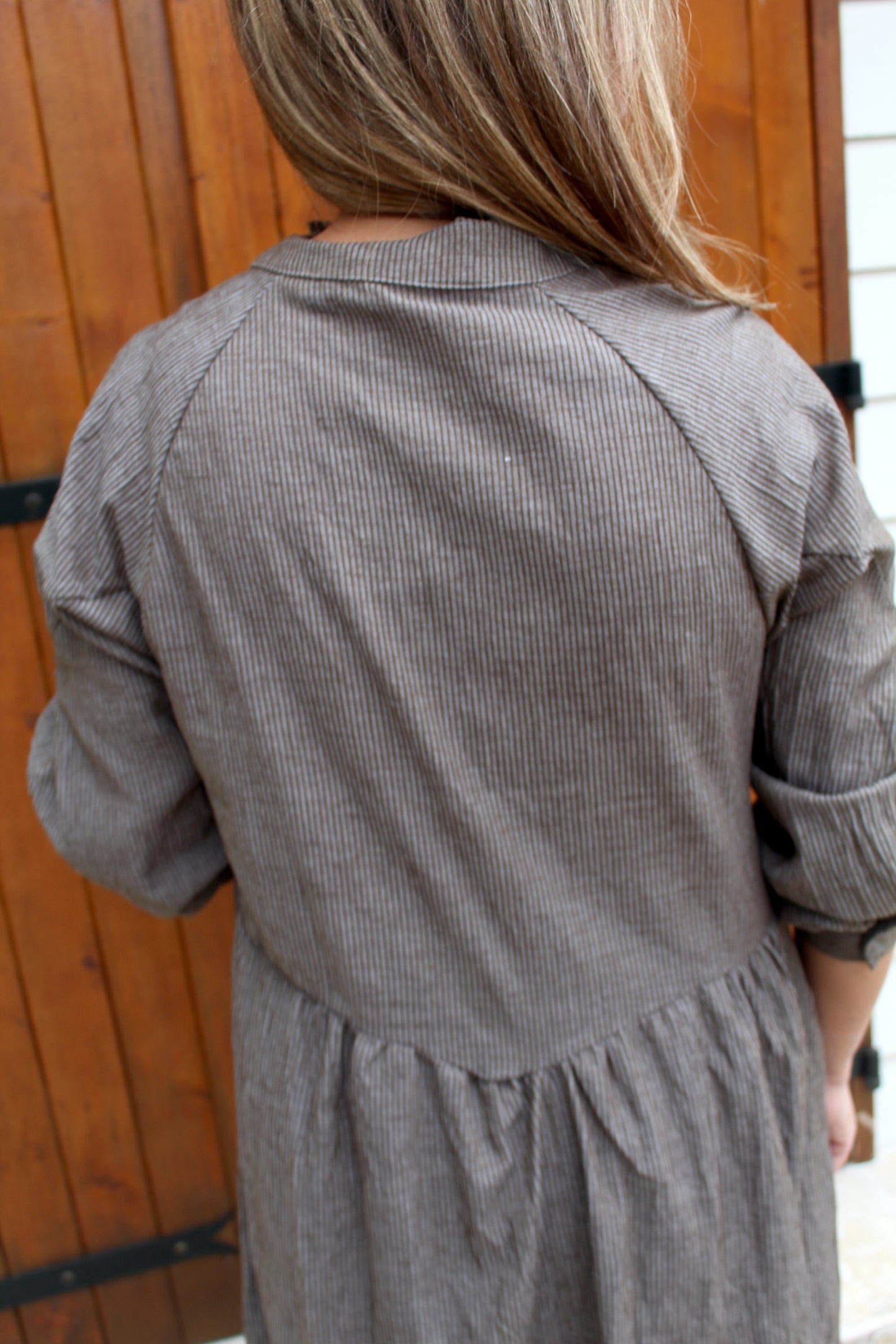 Robe rayée kaki ♡