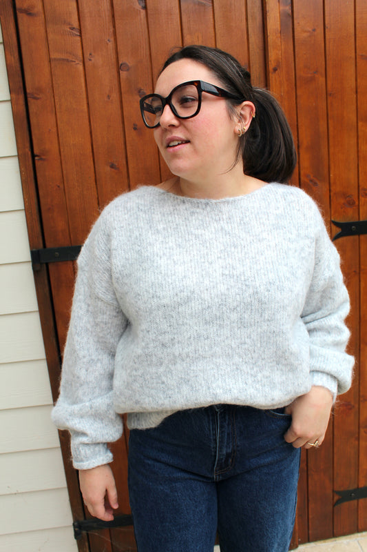 Pull tout doux gris clair ♡