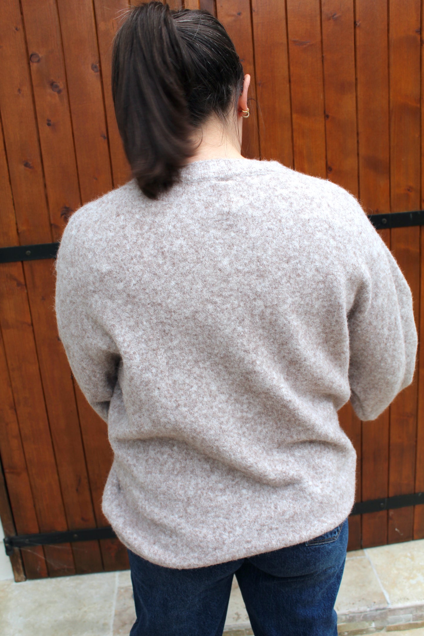 Pull tout doux beige chiné ♡