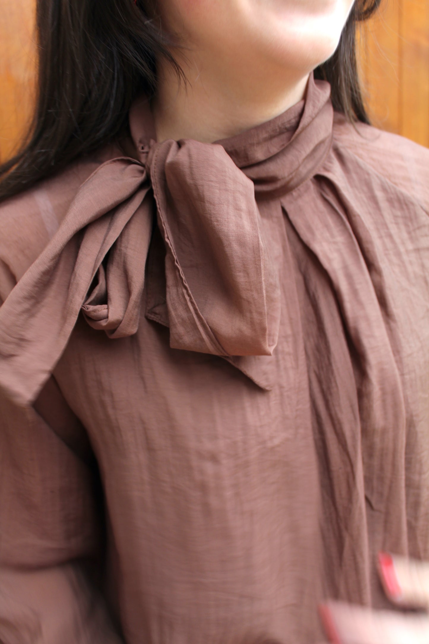 Blouse à noeud Choco ♡