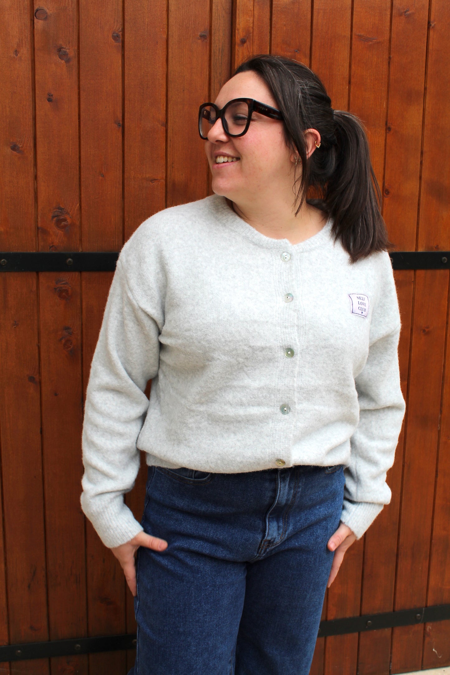 Pull gris SELF LOVE CLUB ♡