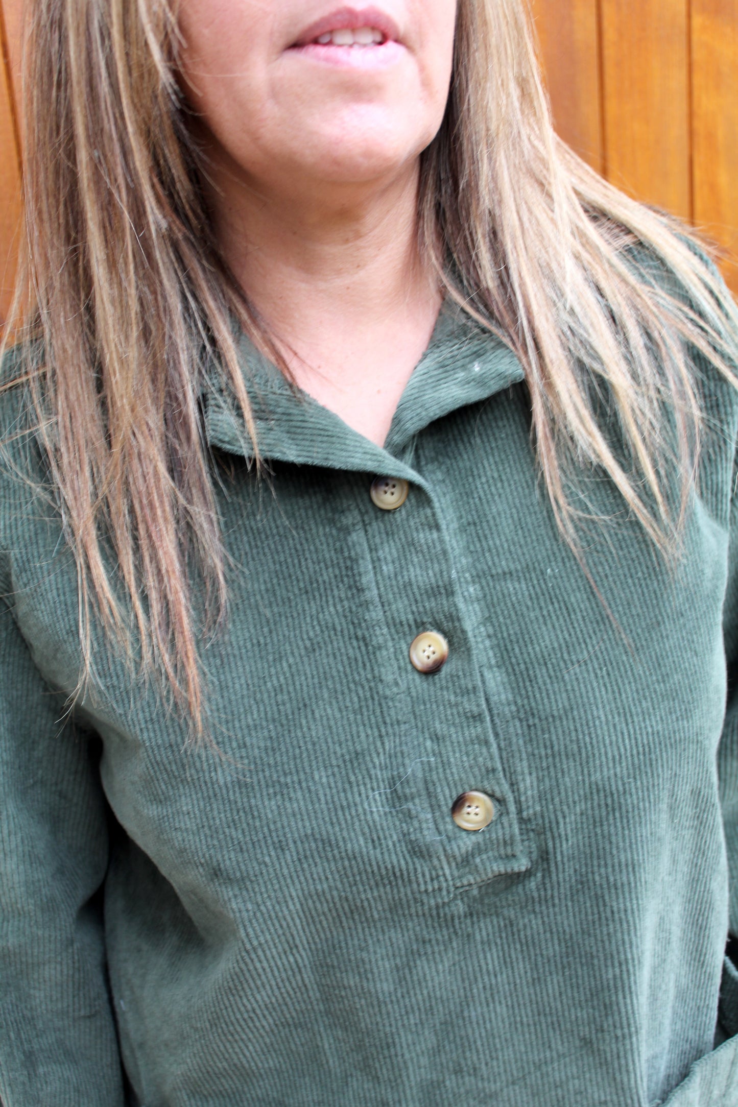 Robe velours kaki ♡