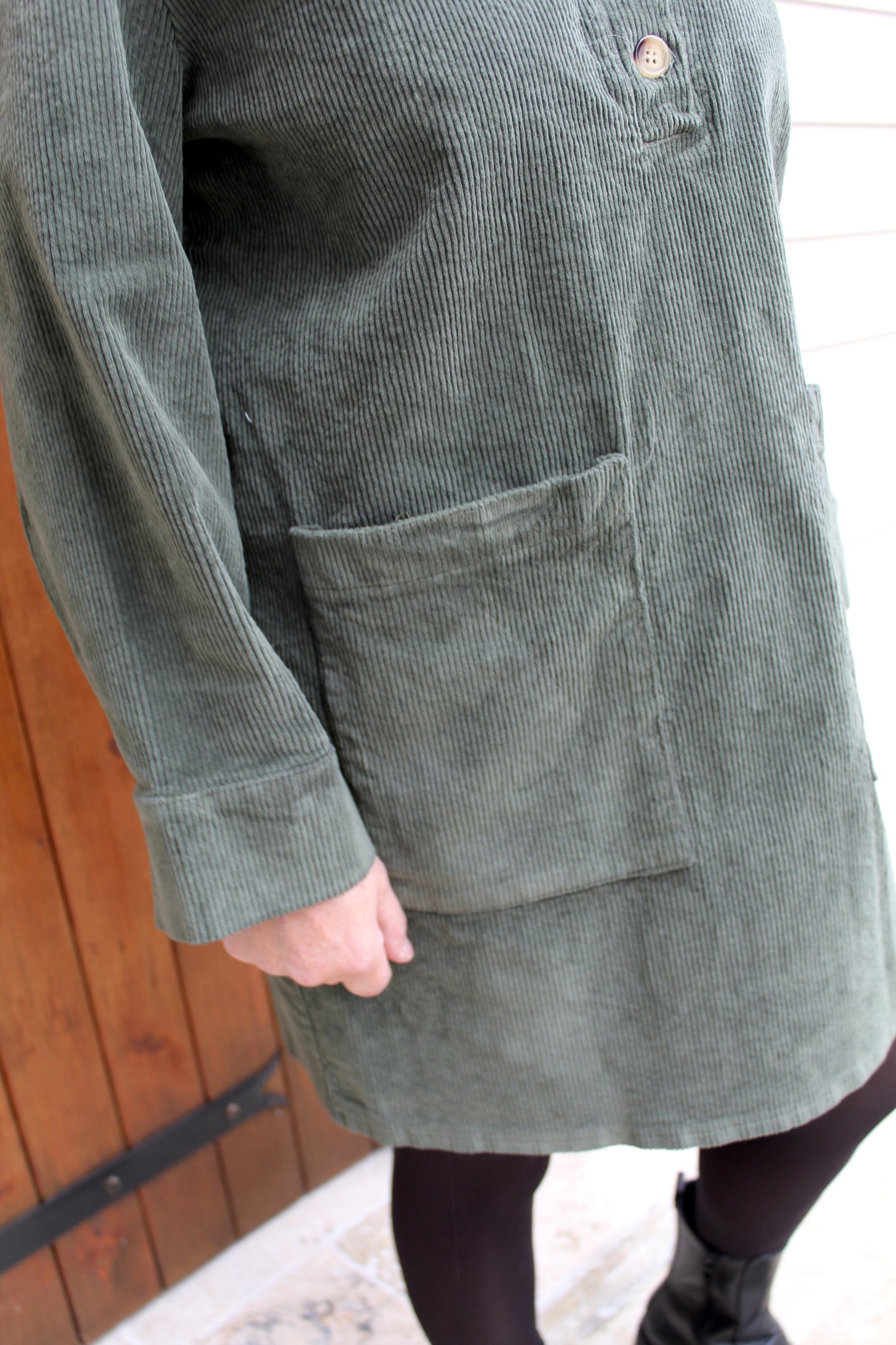 Robe velours kaki ♡