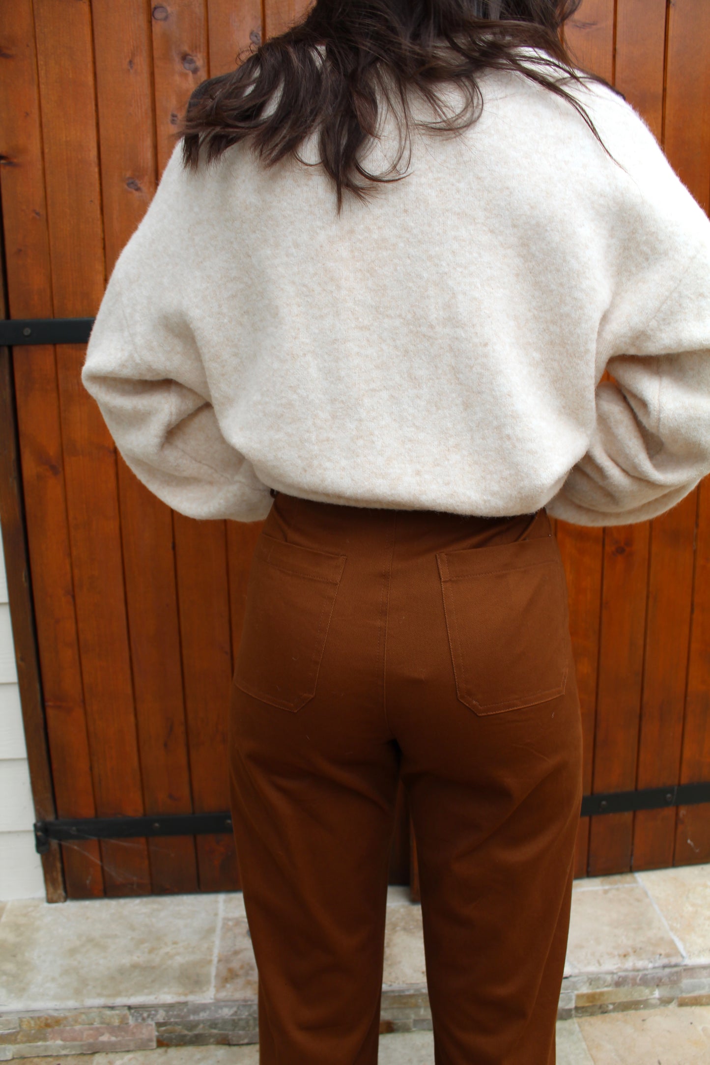 Pantalon boutons chocolat ♡
