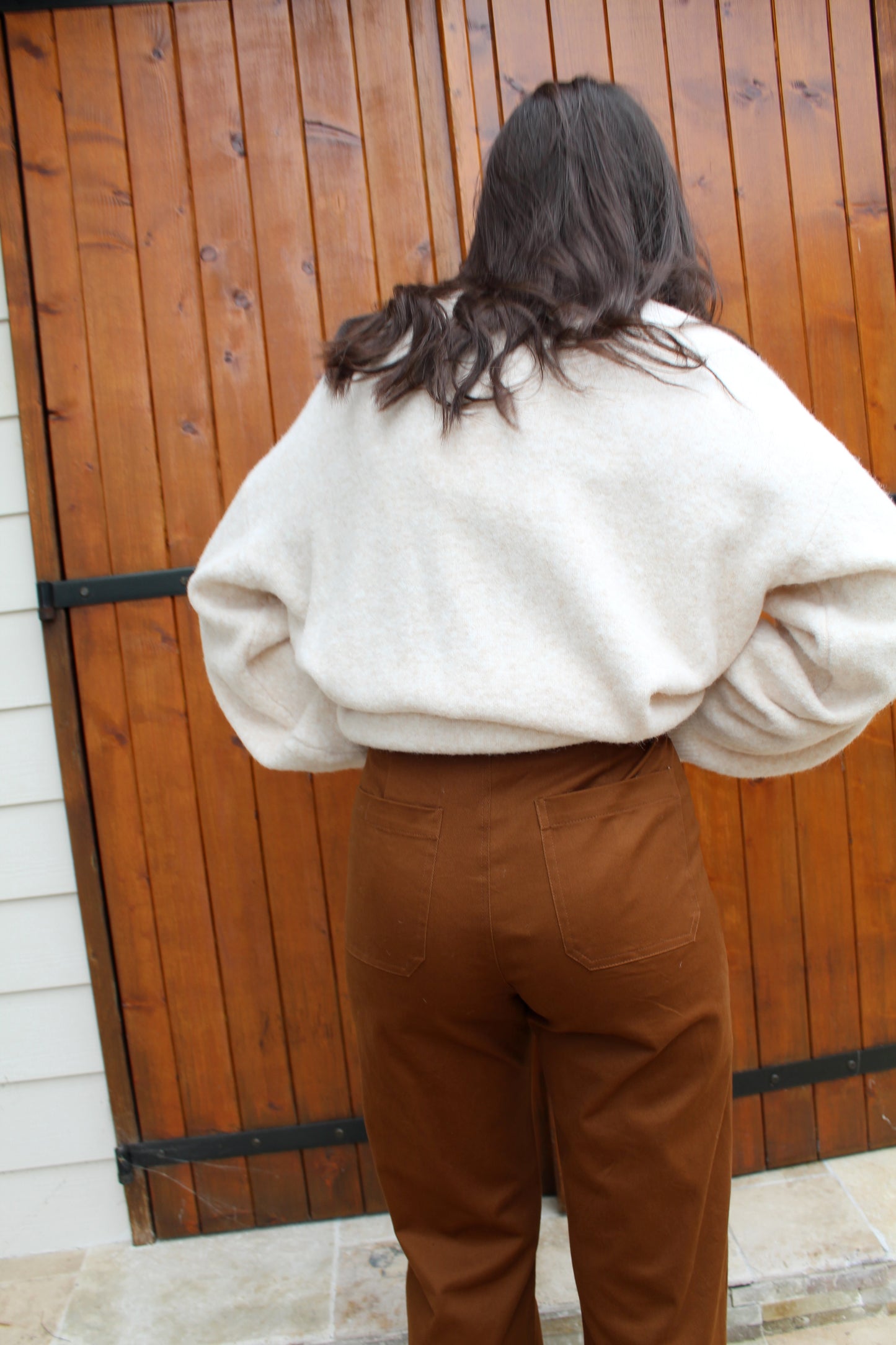 Pantalon boutons chocolat ♡