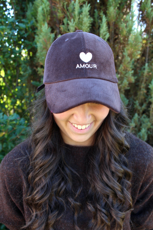 Casquette velours chocolat