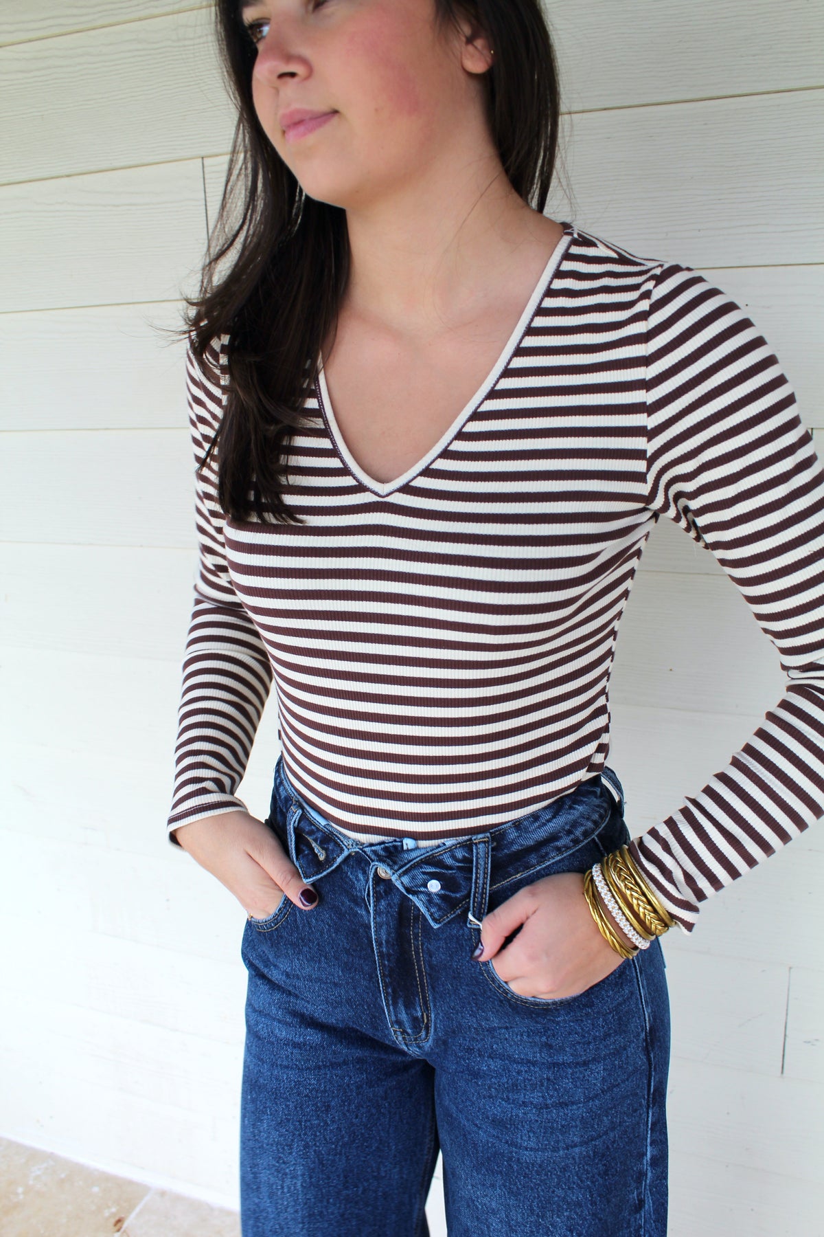 Body rayures choco