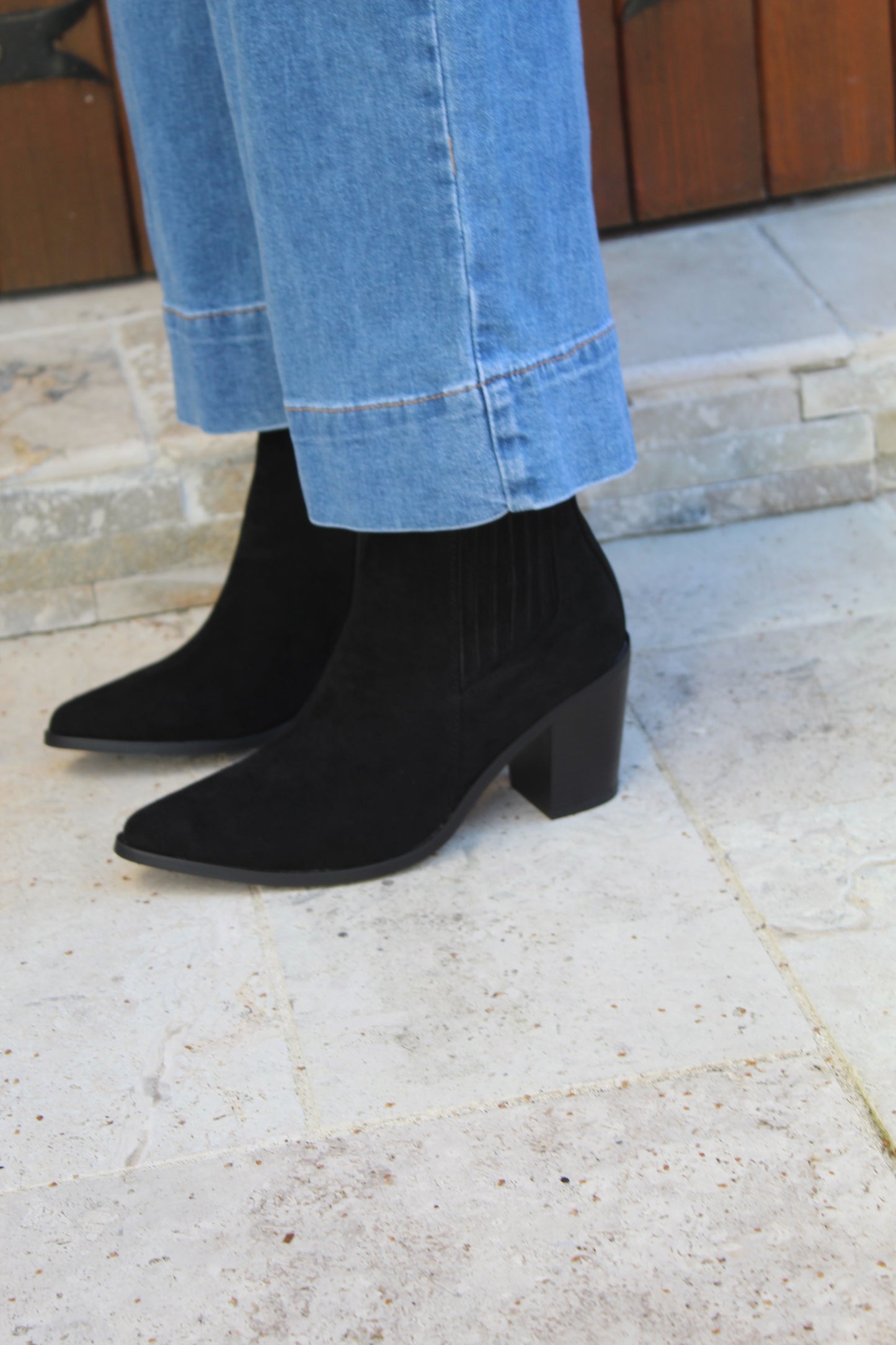 Bottines pointues noires ♡